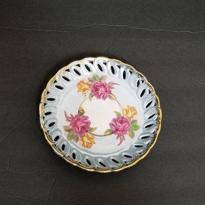 Vintage LM Royal Halsey Floral Saucer Plate